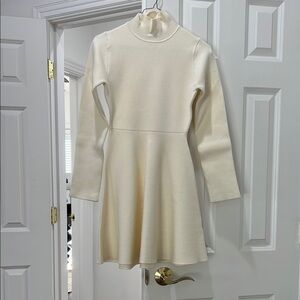 Zara off white skater knit mini dress